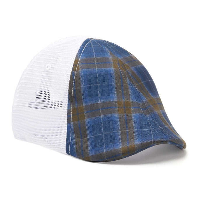 The Mesh Trucker Boston Scally Cap - Plaid with White - featured image