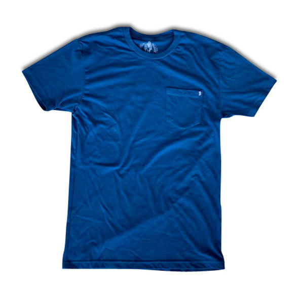 Boston Scally The Basics Pocket Tee - Cool Blue - featured image