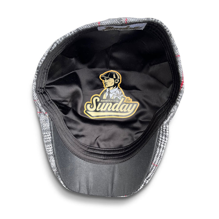 The Sunday Boston Scally Cap - Black Smoke &amp; Red - alternate image