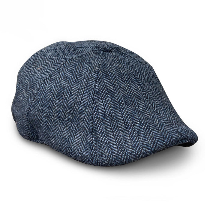 The Peaky Boston Scally Cap - Patriot Blue Herringbone - featured image