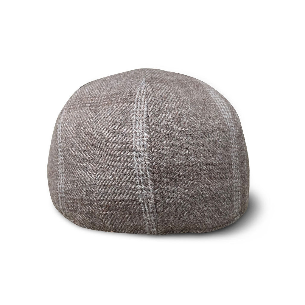 The Steel Rose Peaky Boston Scally Cap (Flat Cap) Grey Plaid