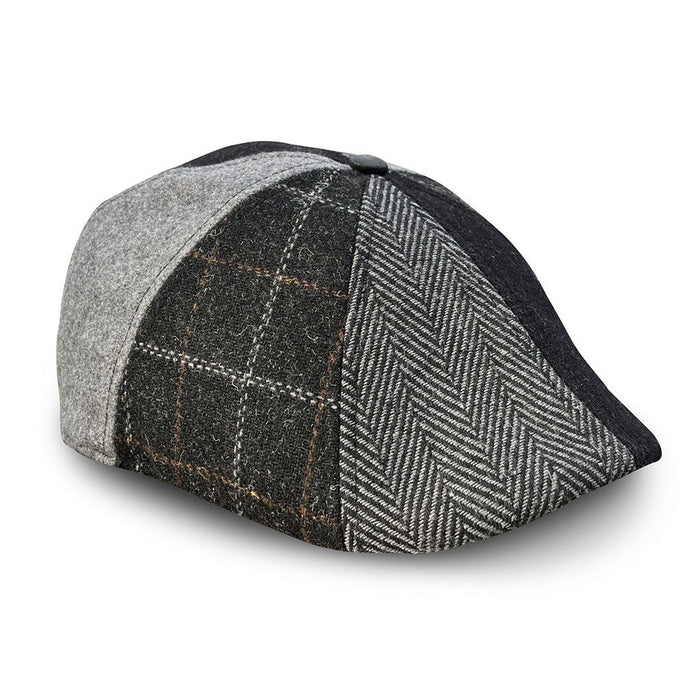 The Bootstrap Boston Scally Cap - Black &amp;amp; Grey Plaid - featured image