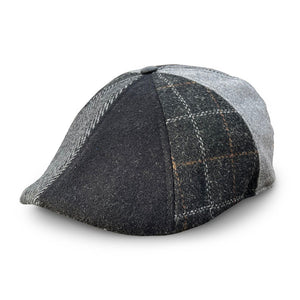 The Bootstrap Boston Scally Cap - Black & Grey Plaid
