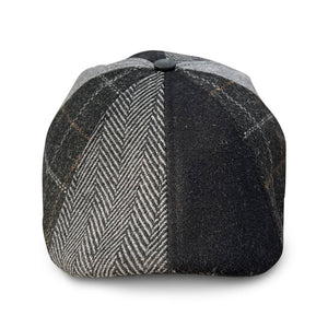 The Bootstrap Boston Scally Cap - Black & Grey Plaid