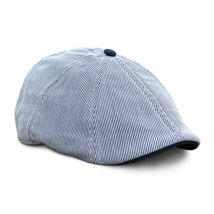 The Derby Boston Scally Cap - Blue Seersucker - featured image