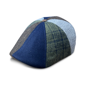 The Gridiron Boston Scally Cap - Blue Patchwork - alternate image 4
