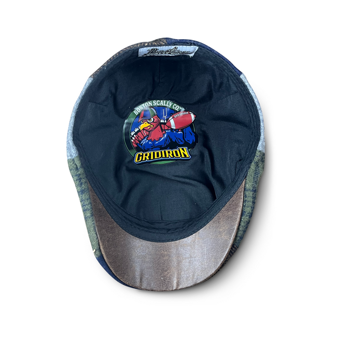 The Gridiron Boston Scally Cap - Blue Patchwork - alternate image