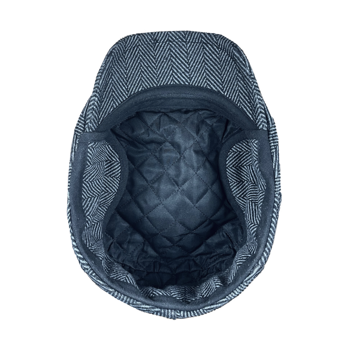 The Flap Cap Boston Scally Cap - Grey Herringbone - alternate image
