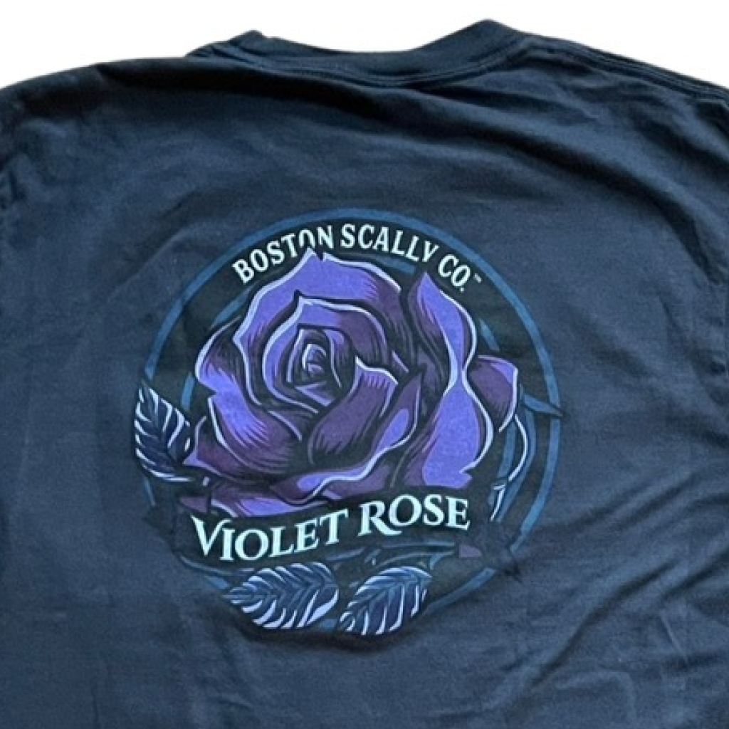 Boston Scally The Violet Rose Long Sleeve Tee - Vintage Black
