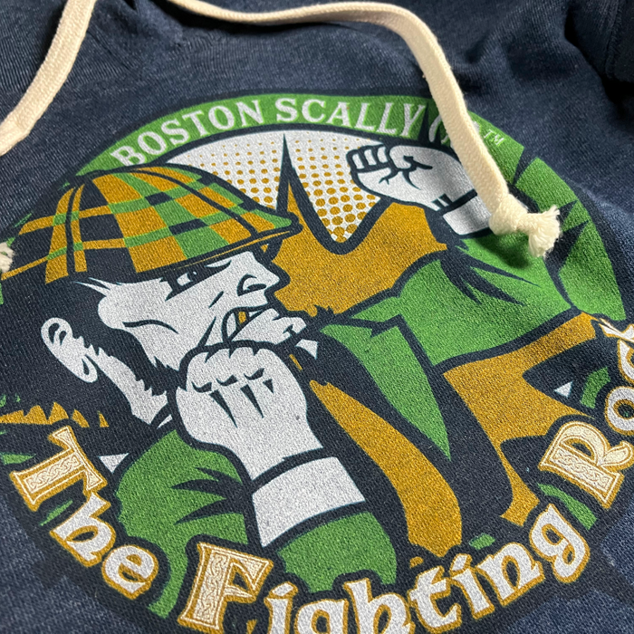 Boston Scally The Fighting Rock Hoodie - Navy - alternate image