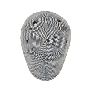 The Plaid Trainer Boston Scally Cap - Light Grey &amp;amp; Black - alternate image 6