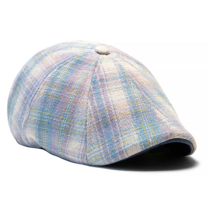 The Cottontail Boston Scally Cap - Light Blue &amp; Lilac Plaid - featured image