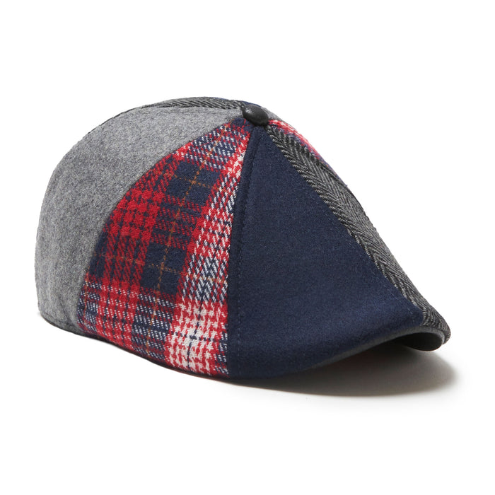 The King of Hearts Boston Scally Cap - Red &amp; Blue Plaid - featured image