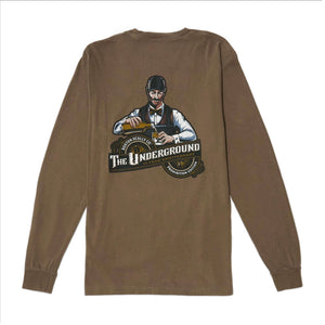 Boston Scally The Underground: Prohibition Edition Long Sleeve Tee T-Shirt - Cognac - featured image
