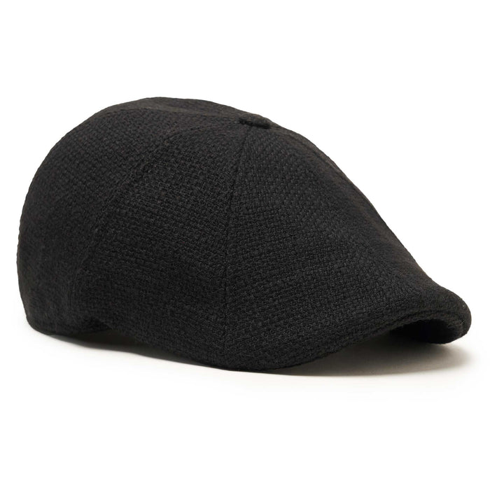 The Woven Peaky Boston Scally Cap - Black - featured image