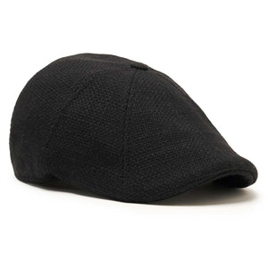 The Woven Peaky Boston Scally Cap - Black - featured image