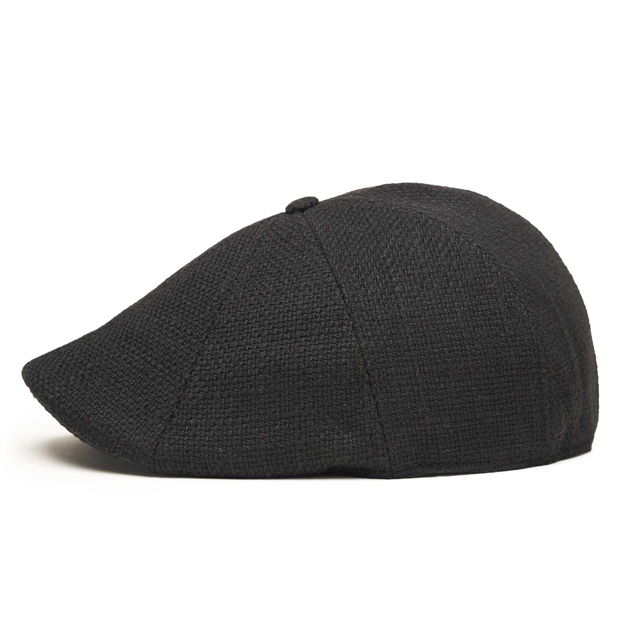 The Woven Peaky Boston Scally Cap - Black