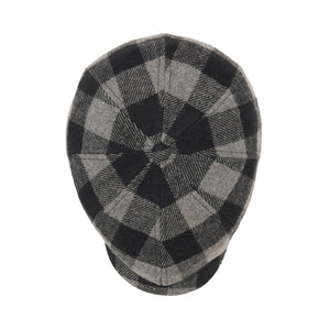 The Buffalo Insulated Baker Boy Boston Scally Cap - Black and Grey Plaid - alternate image 6