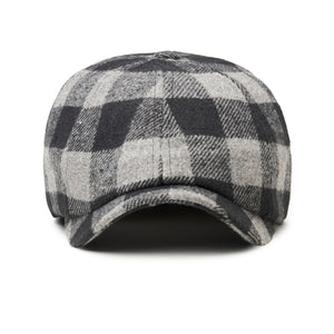 The Buffalo Insulated Baker Boy Boston Scally Cap - Black and Grey Plaid - alternate image 4