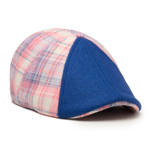 The Egghead Boston Scally Cap - Blue &amp;amp; Pastel Plaid - featured image