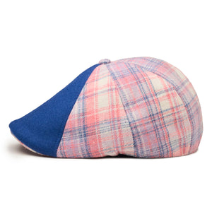 The Egghead Boston Scally Cap - Blue &amp;amp; Pastel Plaid - alternate image 7