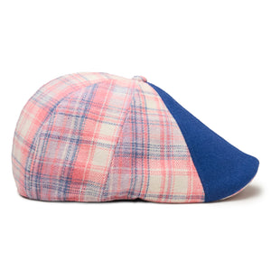 The Egghead Boston Scally Cap - Blue &amp;amp; Pastel Plaid - alternate image 8