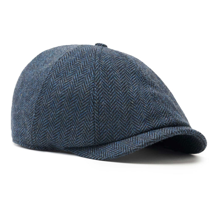 The Baker Boy Boston Scally Cap - Patriot Blue Herringbone - featured image