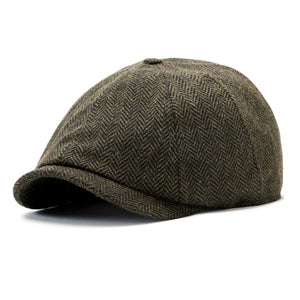 The Baker Boy Boston Scally Cap - Dark Olive Herringbone - alternate image 4