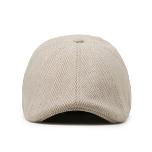 The 8 Panel Irish Boston Scally Cap - White Herringbone - alternate image 5