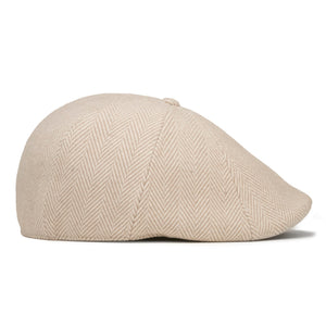 The 8 Panel Irish Boston Scally Cap - White Herringbone - alternate image 9