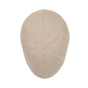 The 8 Panel Irish Boston Scally Cap - White Herringbone - alternate image 7