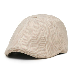 The 8 Panel Irish Boston Scally Cap - White Herringbone - alternate image 4