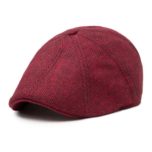 The Holiday Herringbone Peaky Boston Scally Cap - Red Herringbone - alternate image 4