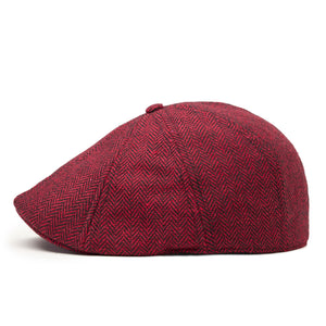 The Holiday Herringbone Peaky Boston Scally Cap - Red Herringbone - alternate image 8
