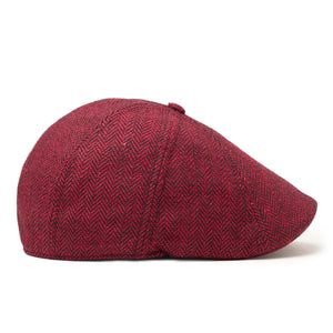 The Holiday Herringbone Peaky Boston Scally Cap - Red Herringbone - alternate image 9