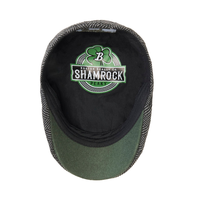 The Shamrock Peaky Boston Scally Cap - Grey Herringbone - alternate image