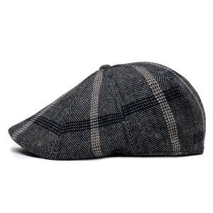 The Black Rose Peaky Boston Scally Cap - Black &amp;amp; Grey Plaid - alternate image 8