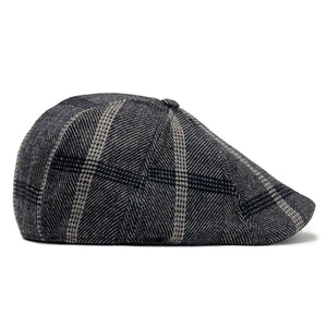 The Black Rose Peaky Boston Scally Cap - Black &amp;amp; Grey Plaid - alternate image 9