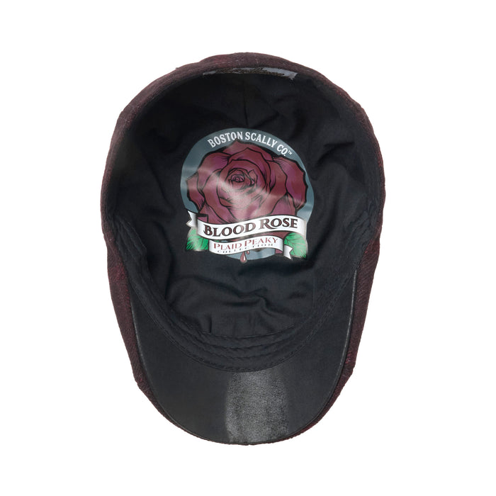 The Blood Rose Peaky Boston Scally Cap - Maroon Plaid - alternate image