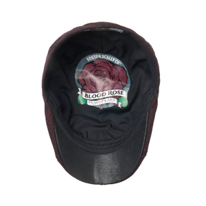 The Blood Rose Peaky Boston Scally Cap - Maroon Plaid - alternate image 2