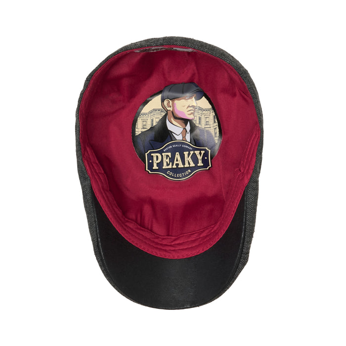 The Peaky Boston Scally Cap - Charcoal &amp; Slate - alternate image