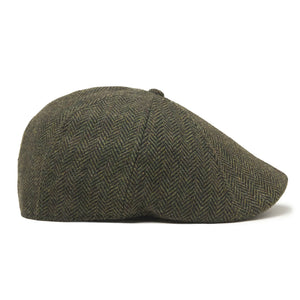 The Peaky Boston Scally Cap - Dark Olive Green Herringbone - alternate image 8