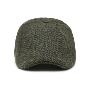 The Peaky Boston Scally Cap - Dark Olive Green Herringbone - alternate image 4