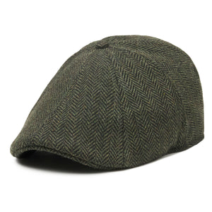 The Peaky Boston Scally Cap - Dark Olive Green Herringbone - alternate image 3