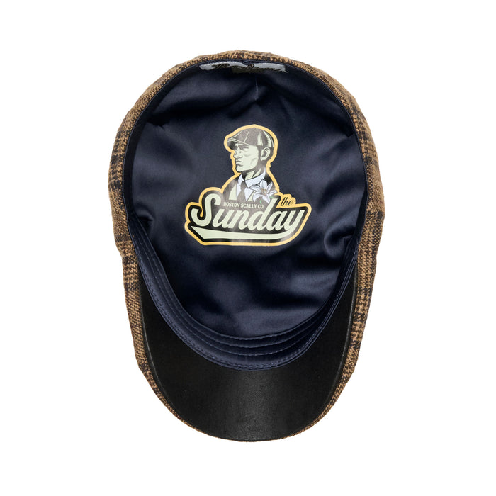 The Sunday Boston Scally Cap - Brown Amber &amp; Navy - alternate image