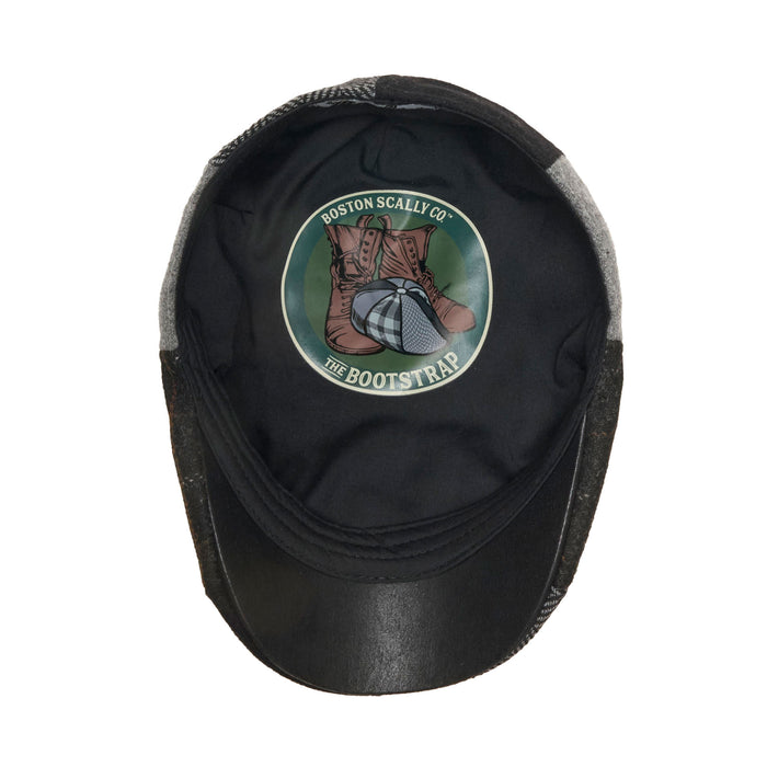 The Bootstrap Boston Scally Cap - Black &amp; Grey Plaid - alternate image