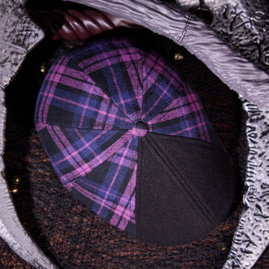 The Grim Reaper Head Boston Scally Cap - Shadow Plaid - alternate image 14
