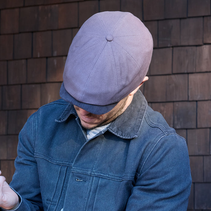 The Workhorse Insulated Baker Boy Boston Scally Cap - Grey Canvas - alternate image