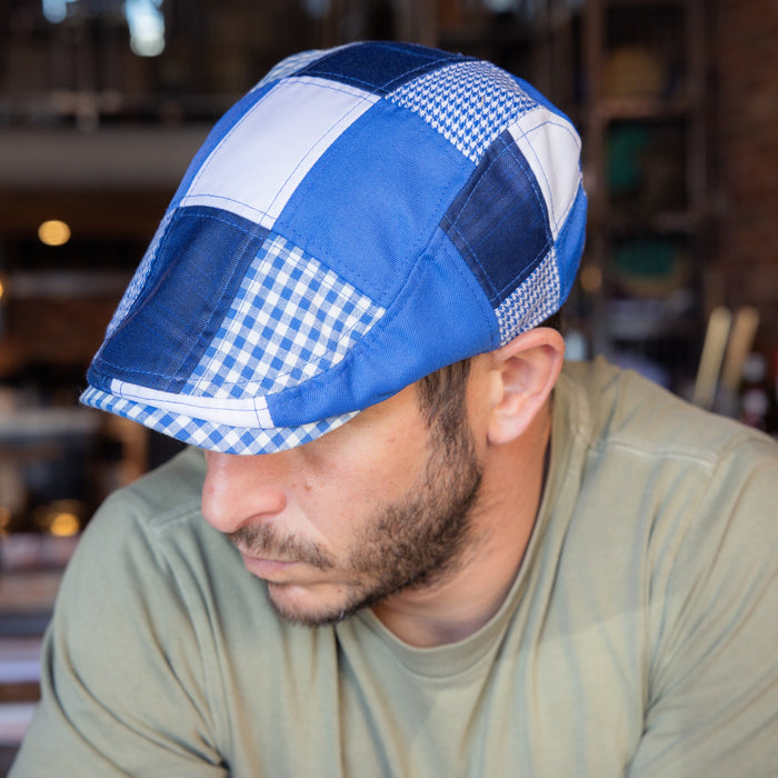 The Jockey Boston Scally Cap - Blue Patchwork - alternate image
