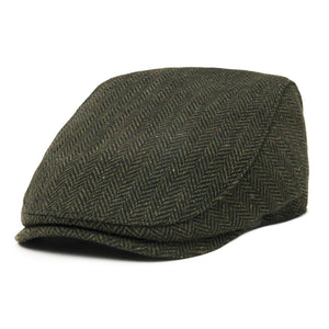 The Original Boston Scally Cap - Dark Olive Green Herringbone - alternate image 3